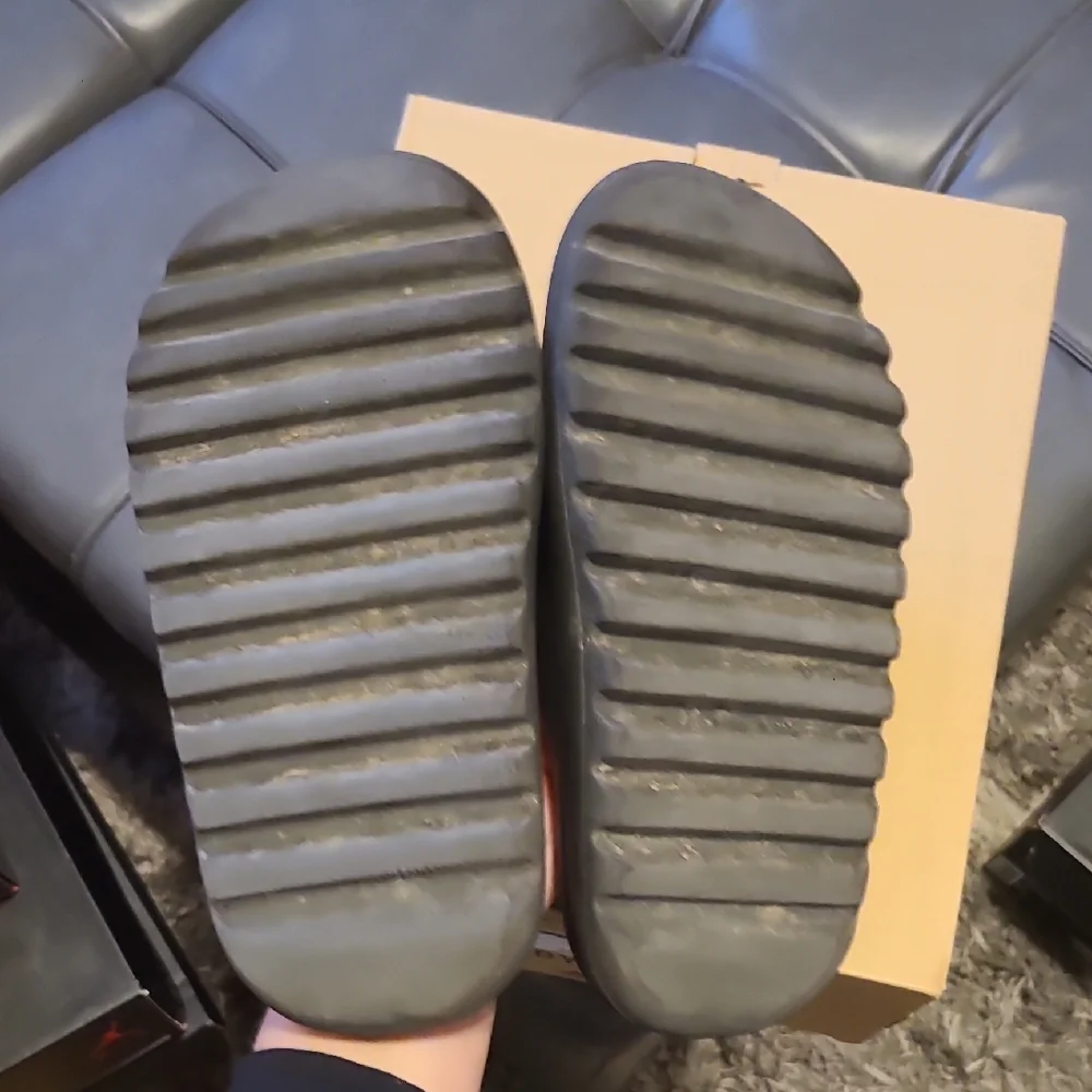 Adidas Onyx Yeezy Slides